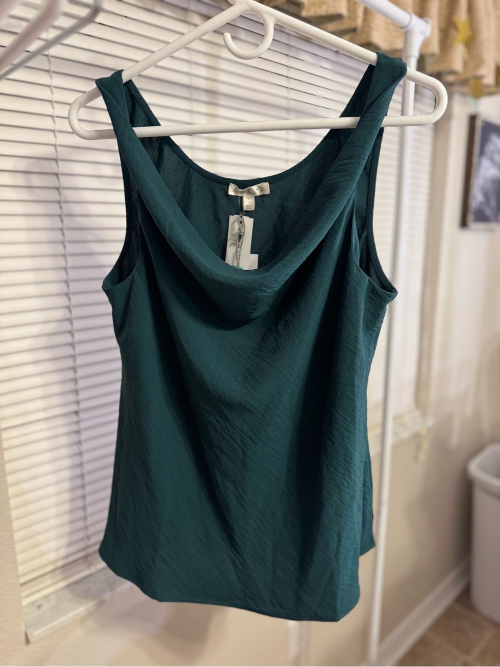 NWT Brixton Teal Cowl Neck Sleeveless Camisole